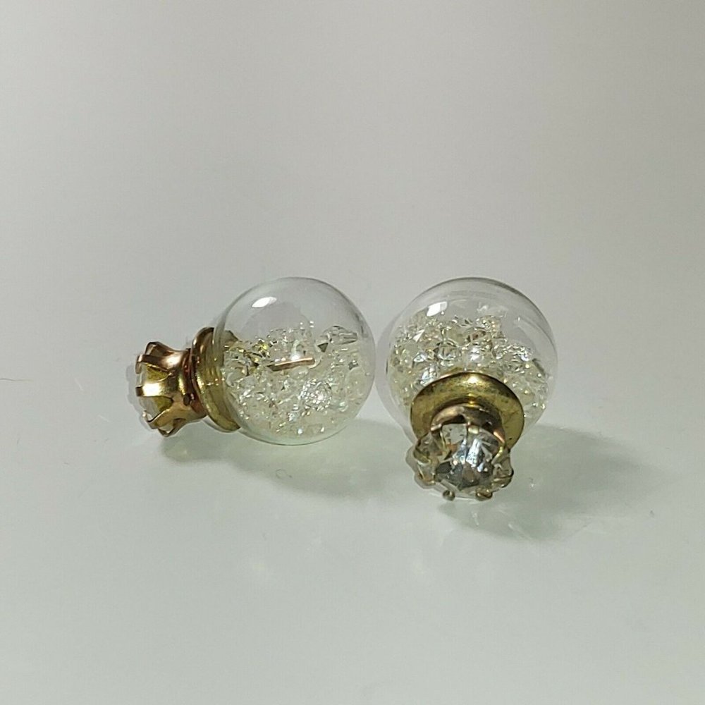 Elegant Gold and Silver Stud Earrings